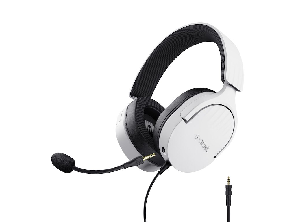 Trust GXT 489W FAYZO Headset Ledningsført Spil Sort, Hvid