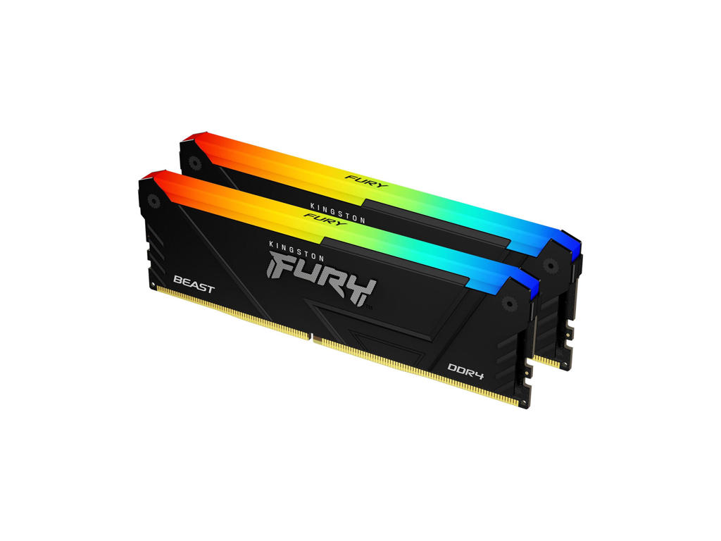 Kingston Technology FURY Beast 32GB 2666MT/s DDR4 CL16 DIMM (Sæt med 2) RGB