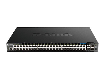 D-Link DGS-1520-52MP netværksswitch Administreret L3 Gigabit Ethernet (10/100/1000) Strøm over Ethernet (PoE) 1U Sort