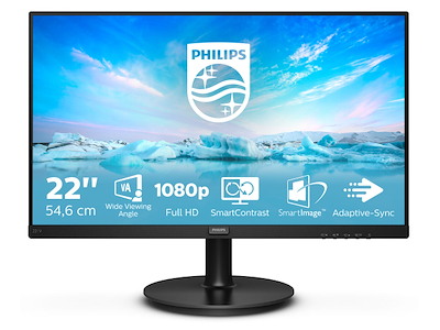 Philips V Line 221V8/00 computerskærm 54,6 cm (21.5") 1920 x 1080 pixel Fuld HD LED Sort