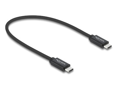 DeLOCK 81705 USB-kabel USB4 Gen 3x2 0,5 m USB C Sort