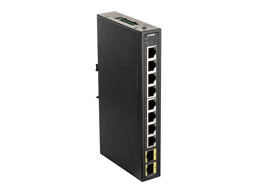 D-Link DIS-100G-10S netværksswitch Ikke administreret Gigabit Ethernet (10/100/1000) DIN rail Sort