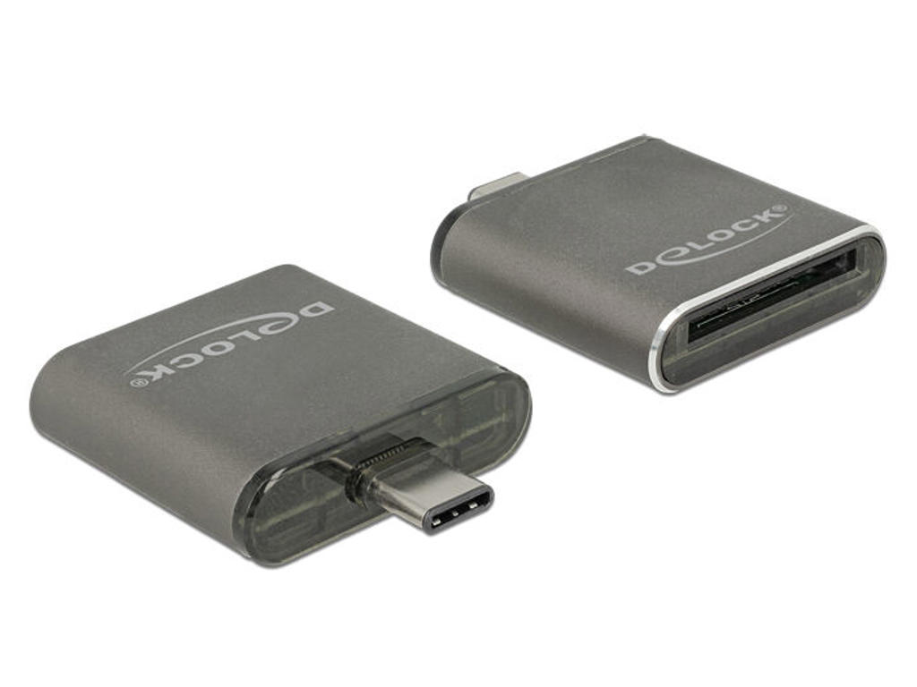 DeLOCK 91498 kortlæser USB 3.2 Gen 1 (3.1 Gen 1) Type-C Sort