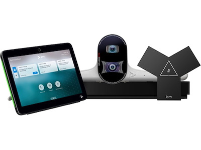 HP Poly G7500-videomødesystem med Studio- E70 og TC10-controllerudstyr