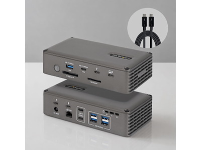 StarTech.com 183UE-TB5USB4DOCK dockingstation Ledningsført Thunderbolt 5 Grå