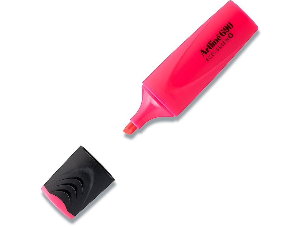 Tekstmarker, Permanent, Pink, 1 stk, Artline ECO-GREEN 690