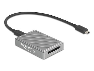 DeLOCK 91021 kortlæser USB4 Gen 3x2 Type-C Grå