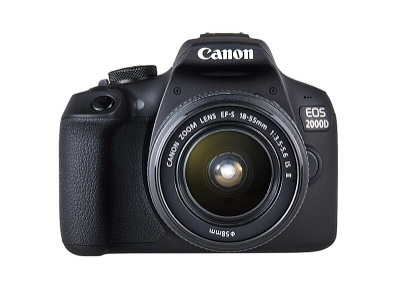 Canon EOS 2000D + EF-S 18-55mm f/3.5-5.6 IS II + EF 75-300mm f/4-5.6 III SLR kamerasæt 24,1 MP CMOS 6000 x 4000 pixel Sort