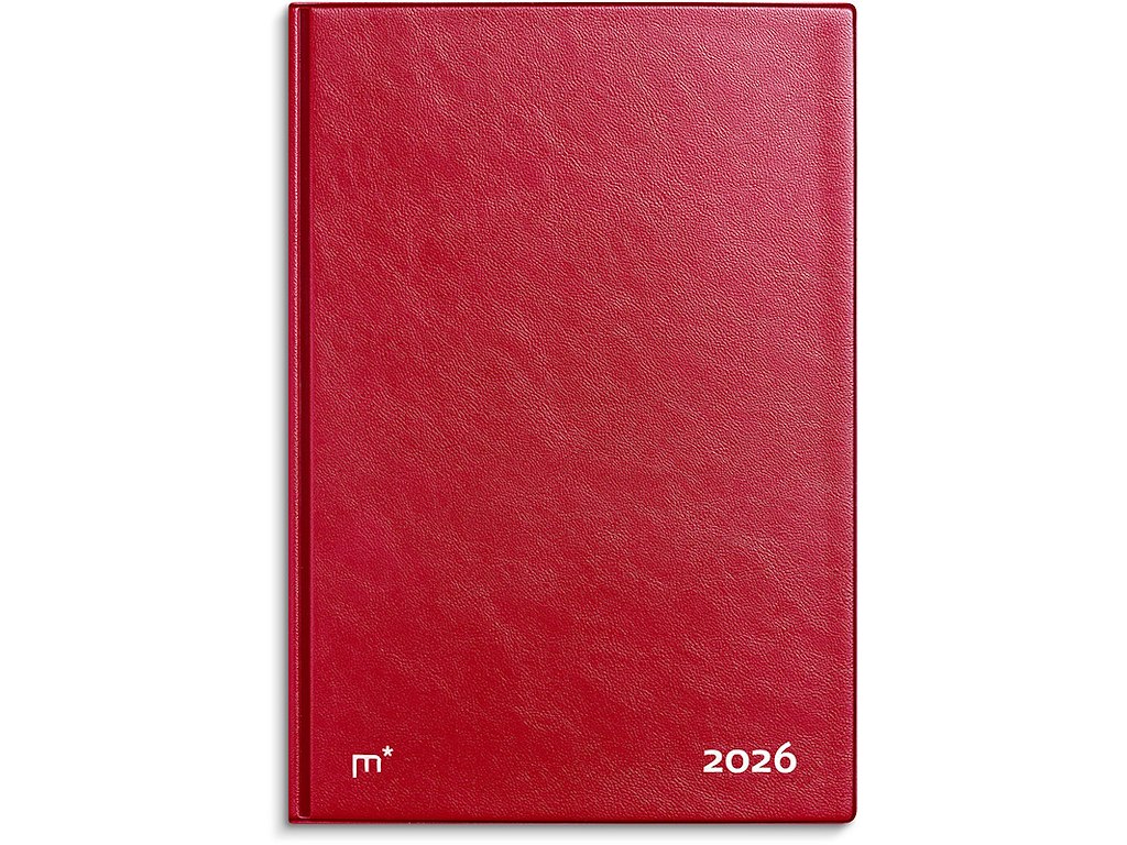 Kalender, 2026, City Diplomat Uge, 1 uge pr. opslag, Rød, Mayland