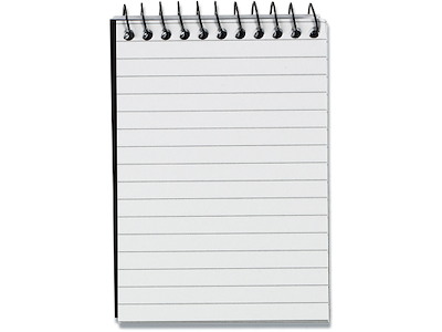 Notesblok, A7, Linjeret, Sort, Bantex 