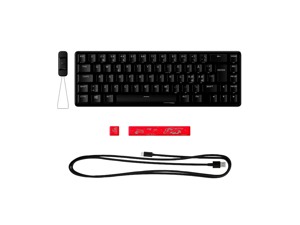 HyperX Alloy Origins 65 ─ mekanisk gaming-tastatur ─ HX rødt (NO layout)