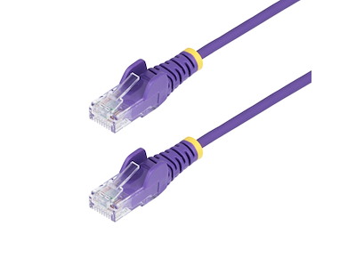 StarTech.com N6PAT25CMPLS netværkskabel Lilla 0,25 m Cat6 U/UTP (UTP)
