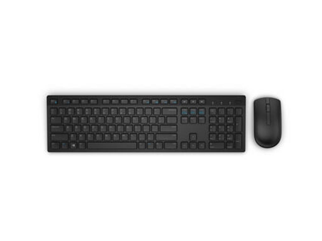 DELL KM636 tastatur Mus inkluderet Universel RF trådløst QWERTY Nordisk Sort