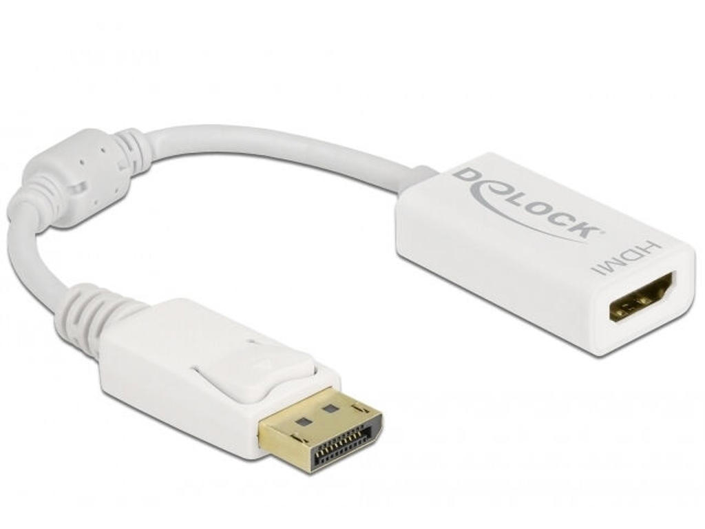 DeLOCK 61015 videokabel adapter 0,15 m DisplayPort HDMI Type A (Standard) Hvid