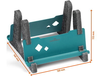 Laptop stand, 13-17" laptop, Mørkegrå med grøn effekt, Durable VERTICAL EFFECT