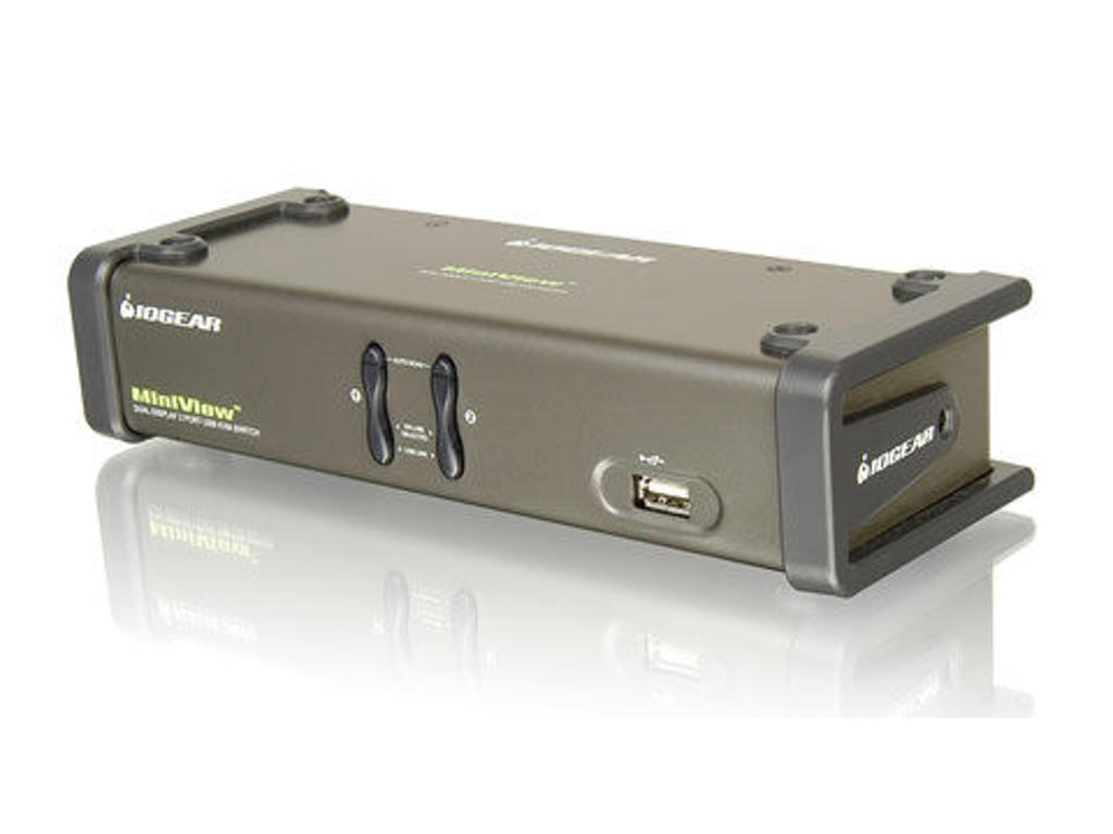 iogear 2-Port Dual View with cables KVM Switch