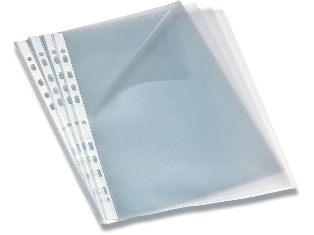 Plastlomme, A4, Åben top og venstre side, 0.09 mm, 100 stk, Bantex 