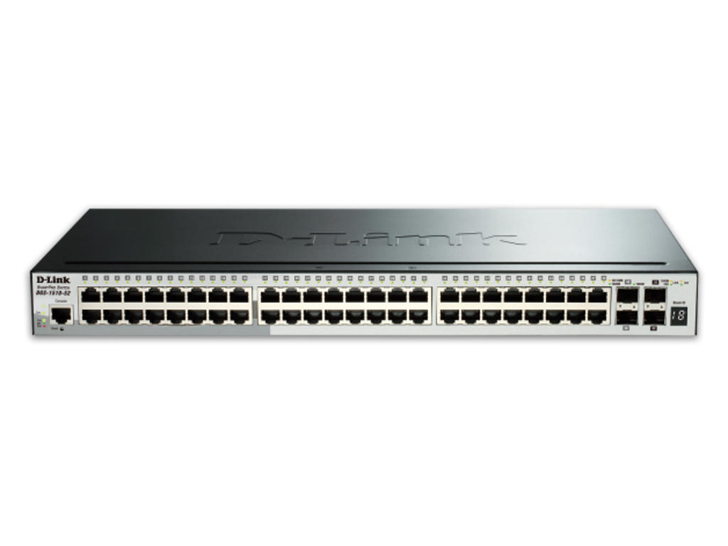 D-Link DGS-1510-52X netværksswitch Administreret L3 Gigabit Ethernet (10/100/1000) 1U Sort