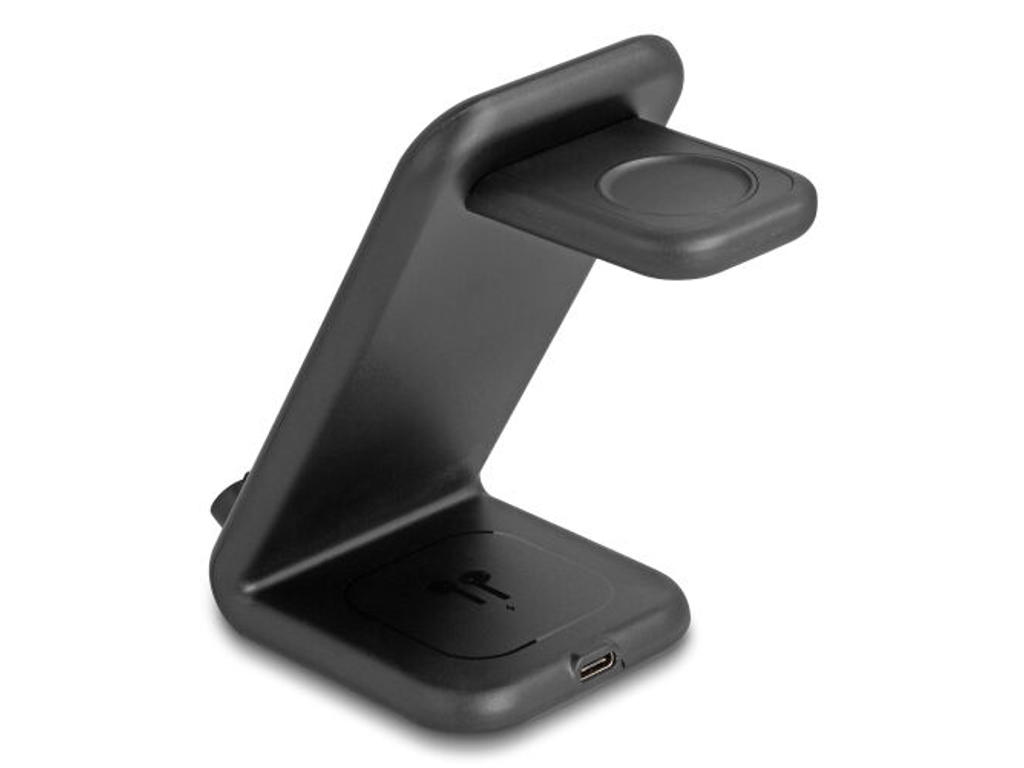 DeLOCK 66941 oplader til mobil enhed Hovedtelefoner, Smartphone, SmartWatch Sort USB Trådløs opladning Hurtig opladning Indendørs