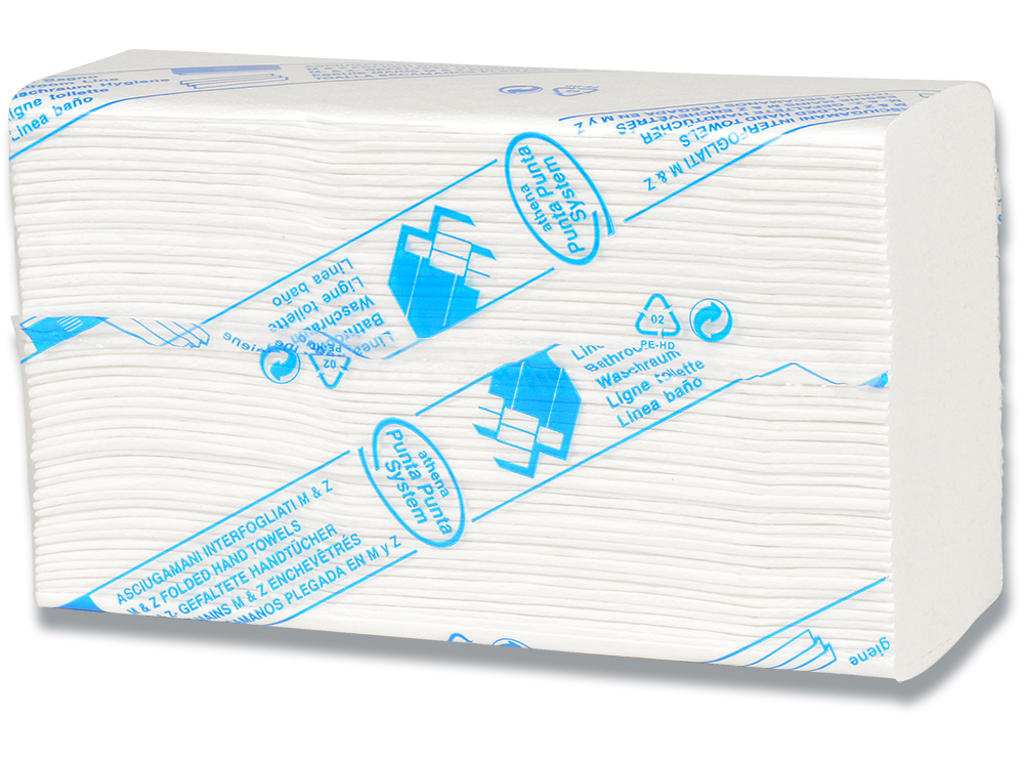 Håndklædeark, 3 lag, W-fold, 1800 ark, Abena Excellent 