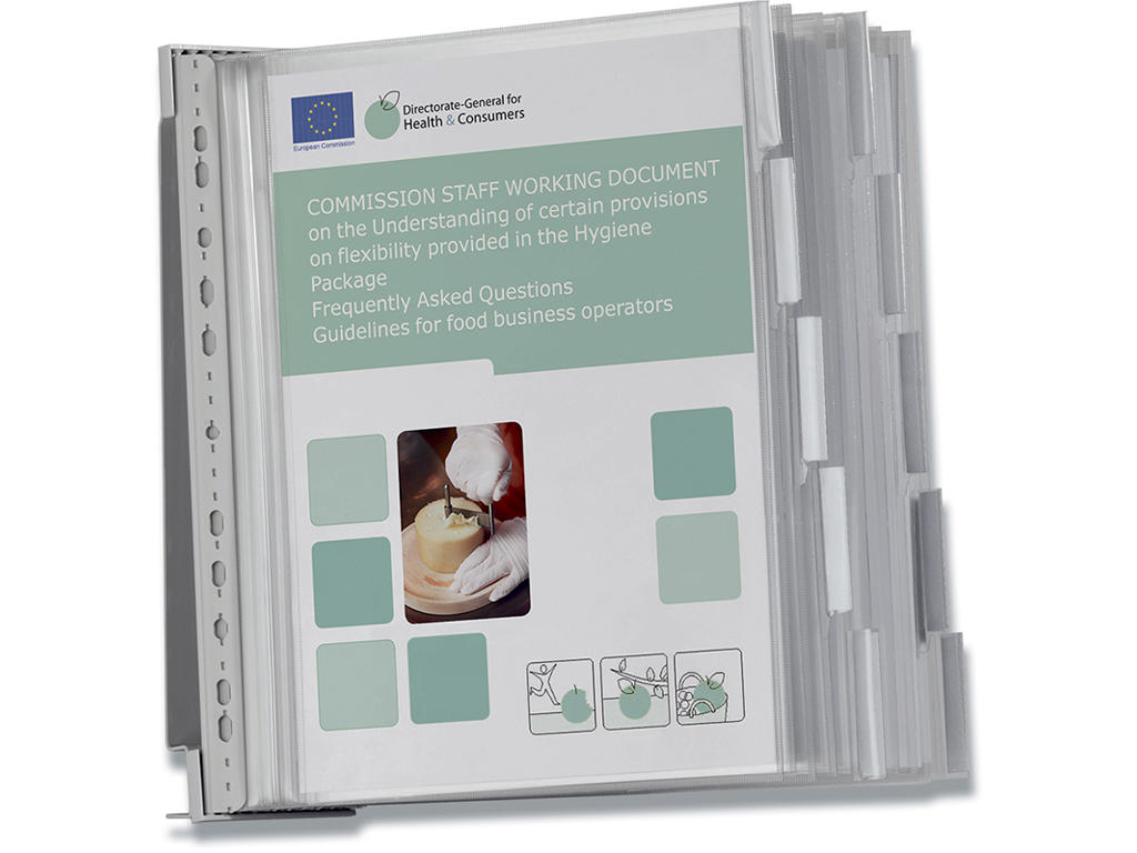 Registersystem, Vægmodel, Til 10 lommer (incl.), A4, Durable FUNCTION SAFE 