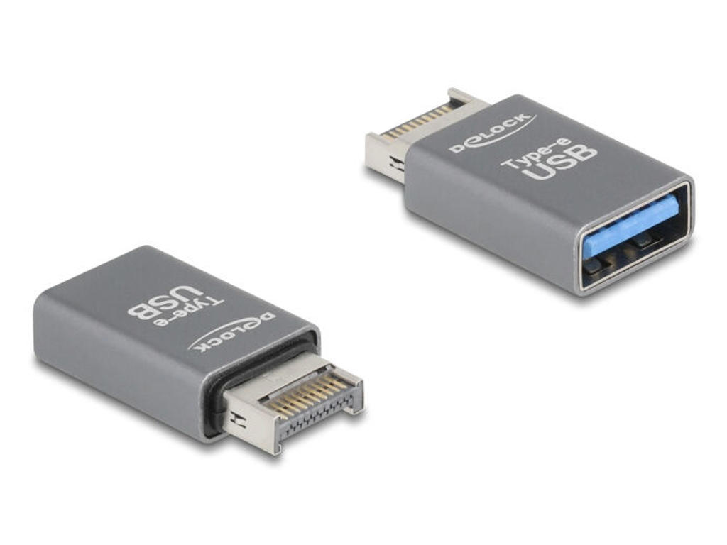 DeLOCK 67230 kabel kønsskifter USB Type-E USB Type-A Grå