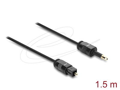 DeLOCK 88065 lydkabel 1,5 m Toslink Mini-TOSLINK Sort