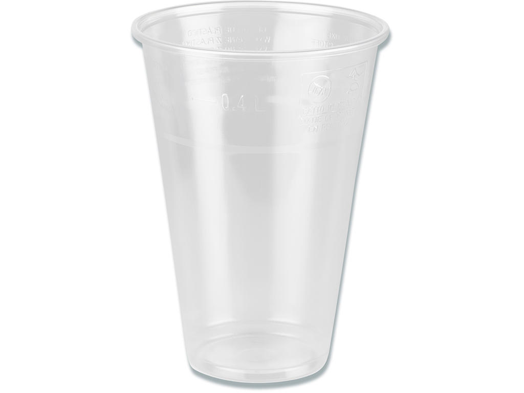 Drikkebæger, Engangs, 40 cl, 50 stk, Gastro 