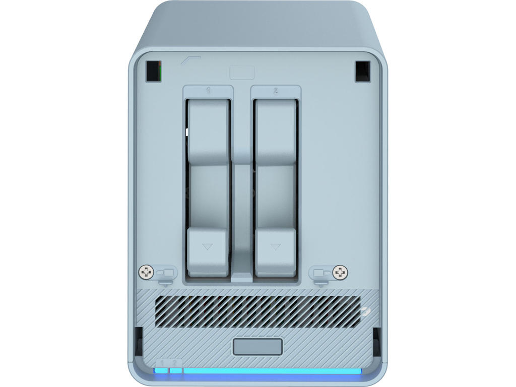 QNAP QMiroPlus-201W NAS Desktop Intel® Celeron® J4125 4 GB DDR4 0 TB QNAP Turbo System Blå