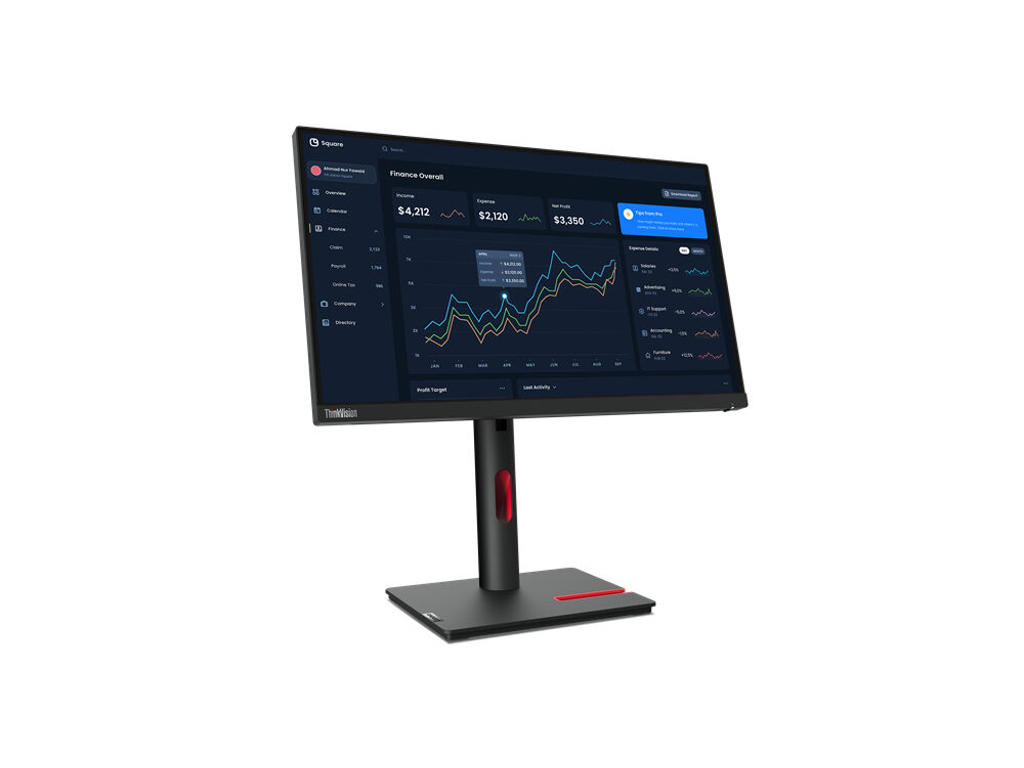 Lenovo ThinkVision T22i-30 LED display 54,6 cm (21.5") 1920 x 1080 pixel Fuld HD Sort
