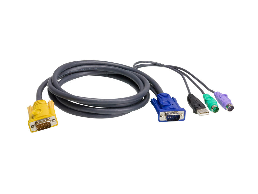 ATEN 2L-5302UP KVM-kabel Sort 1,8 m