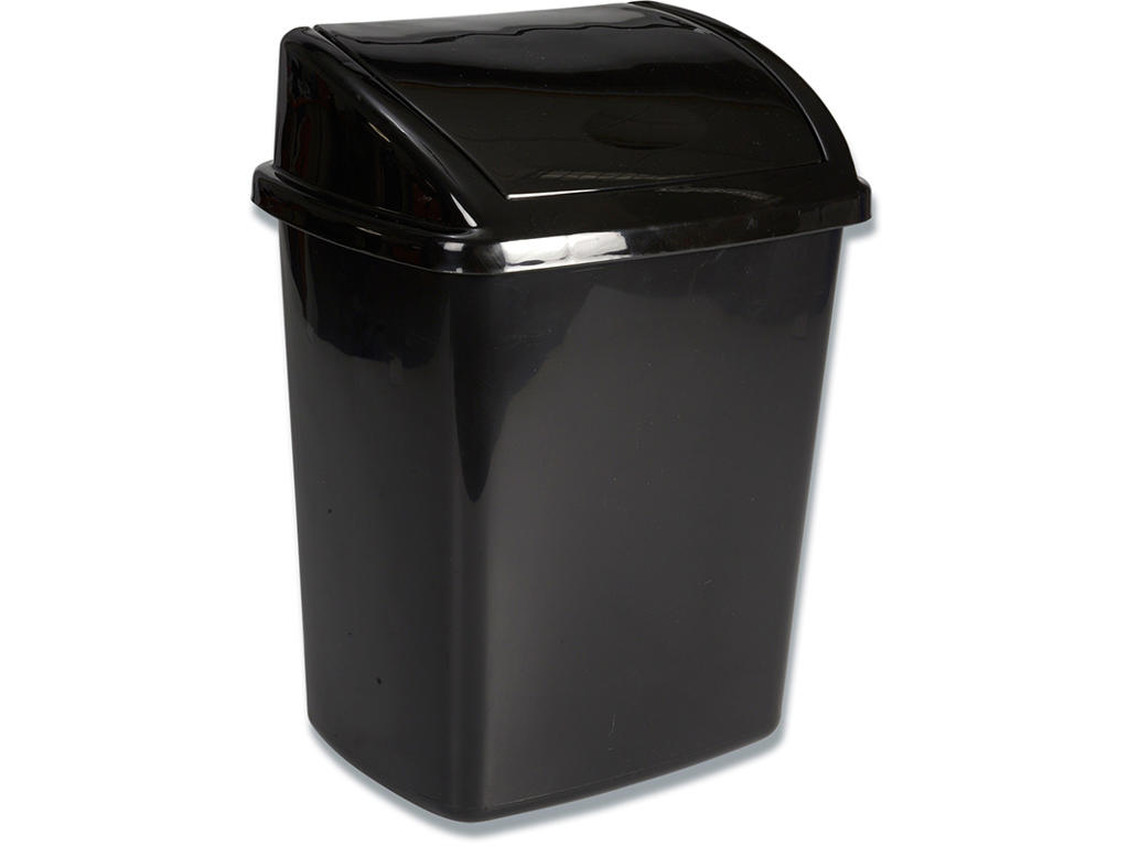 Affaldsspand, 8 liter, Sort, Firkantet, Abena 