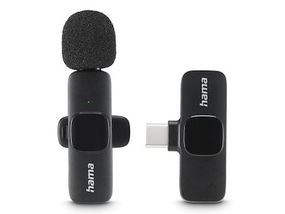 Hama Smart Wireless Sort Halsmikrofon/knaphulsmikrofon