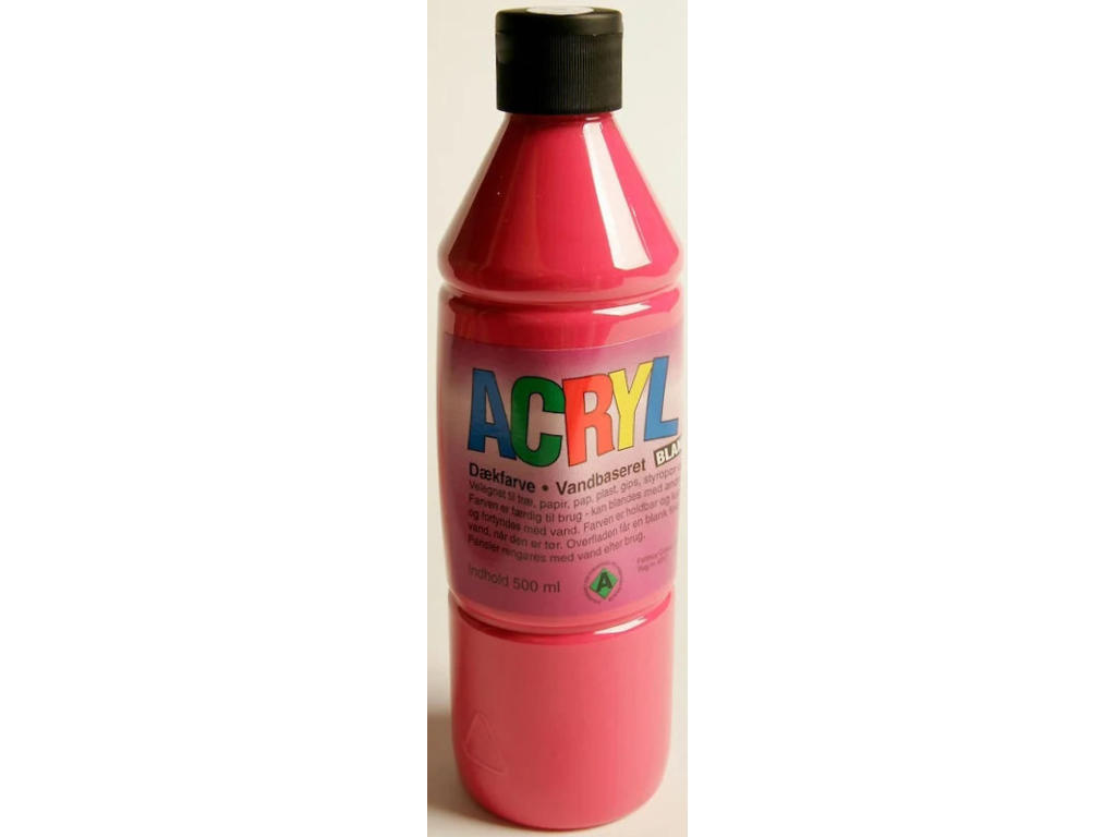 Akrylmaling, Primær Rød, 500 ml, Fantasy