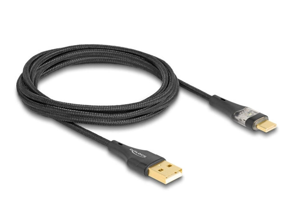 DeLOCK 80761 USB-kabel USB 2.0 2 m USB A USB C Sort
