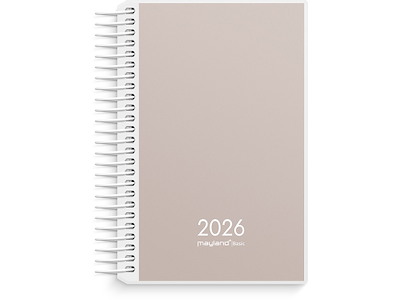 Kalender, 2026, Basic Mini, 1 dag pr. side, Sart rosa, Mayland