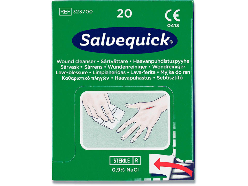 Sårrens, refill, 20 stk, Salvequick