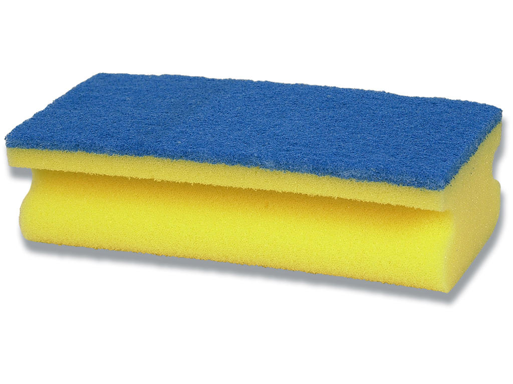 Skuresvamp, Grov skureeffekt, Med slibekorn, 7x15 cm, 10 stk, Abena