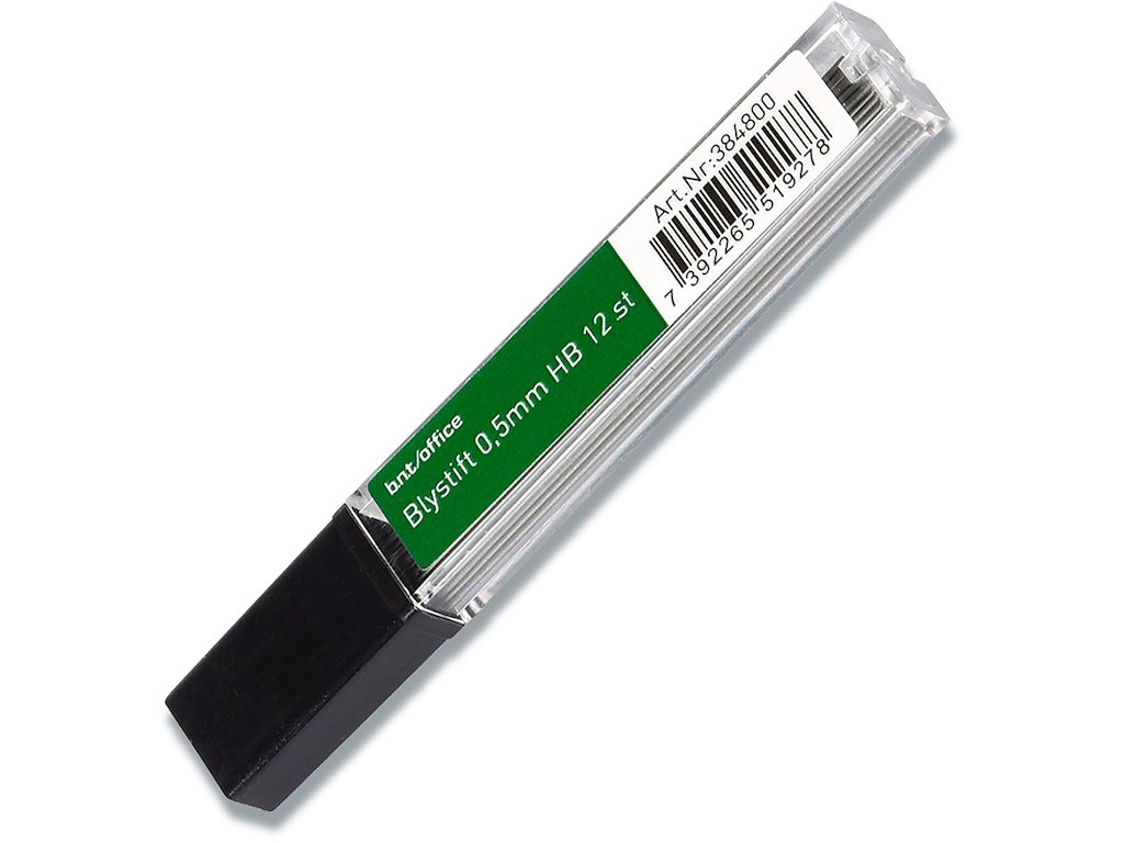 Blyantstifter, 0.5 mm, HB, 12 stifter, BNT Office 