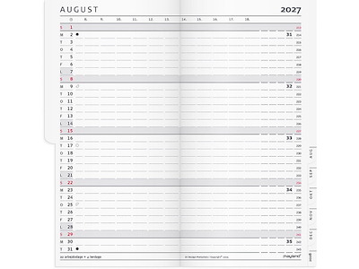 Planner, 2027, Index, 1 måned pr. opslag, Refill, Mayland