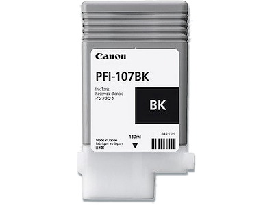 Blækpatron, 1 stk, Black-sort, PFI-107BK, Canon PFI-107BK