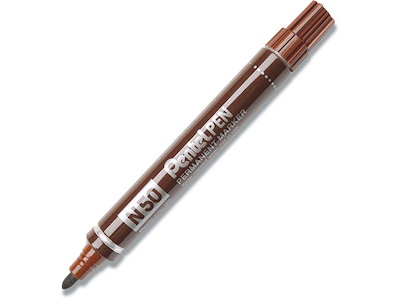 Marker, Rund spids, 2 mm, Brun, Pentel N50-EE