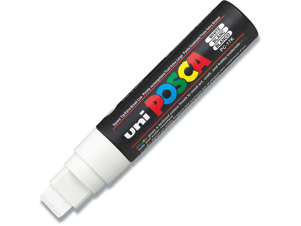 Paint marker, 15 mm, Hvid, XXL spids, uni Posca PC-17K