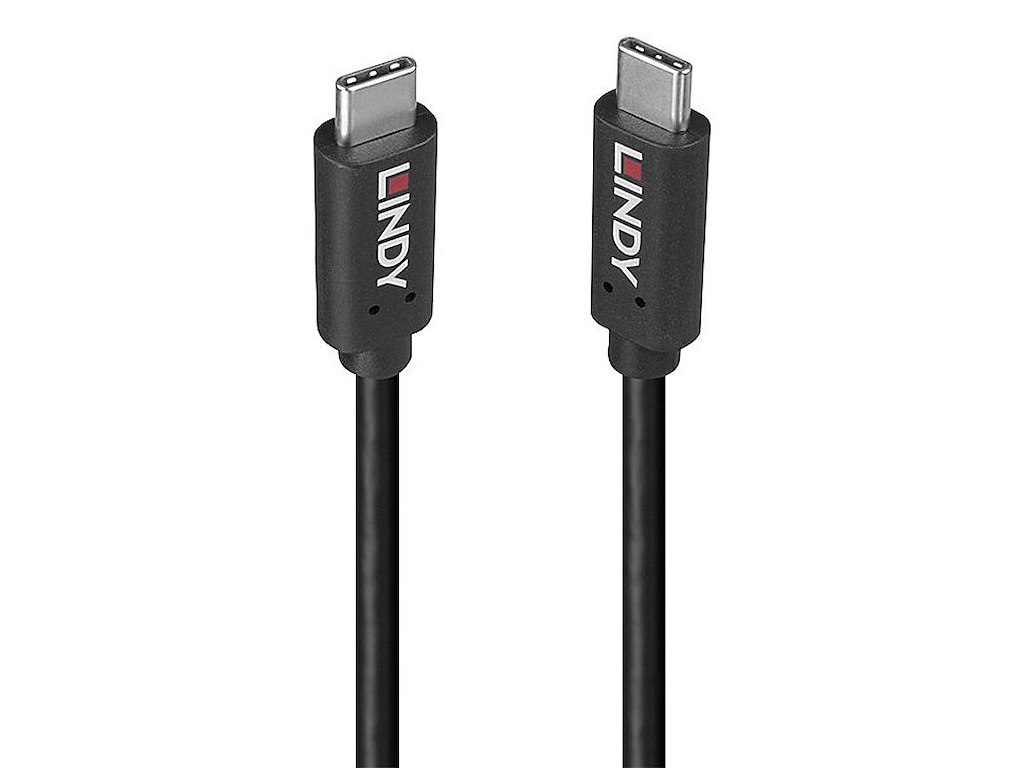 Lindy 36975 USB-kabel USB 3.2 Gen 2x2 0,5 m USB C Sort