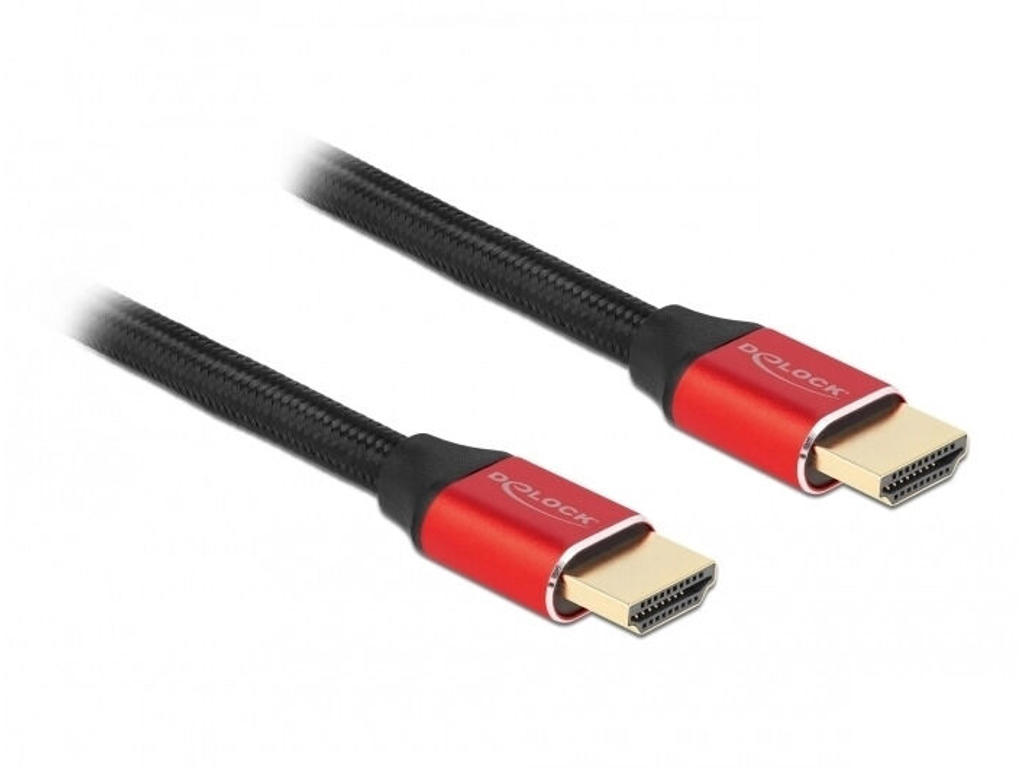 DeLOCK 85775 HDMI-kabel 3 m HDMI Type A (Standard) Sort, Rød