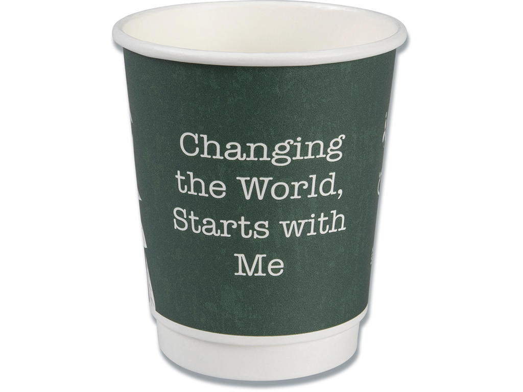 Kaffebæger, Ø8 cm, 500 stk, 24 cl, Gastro Green Leaves 