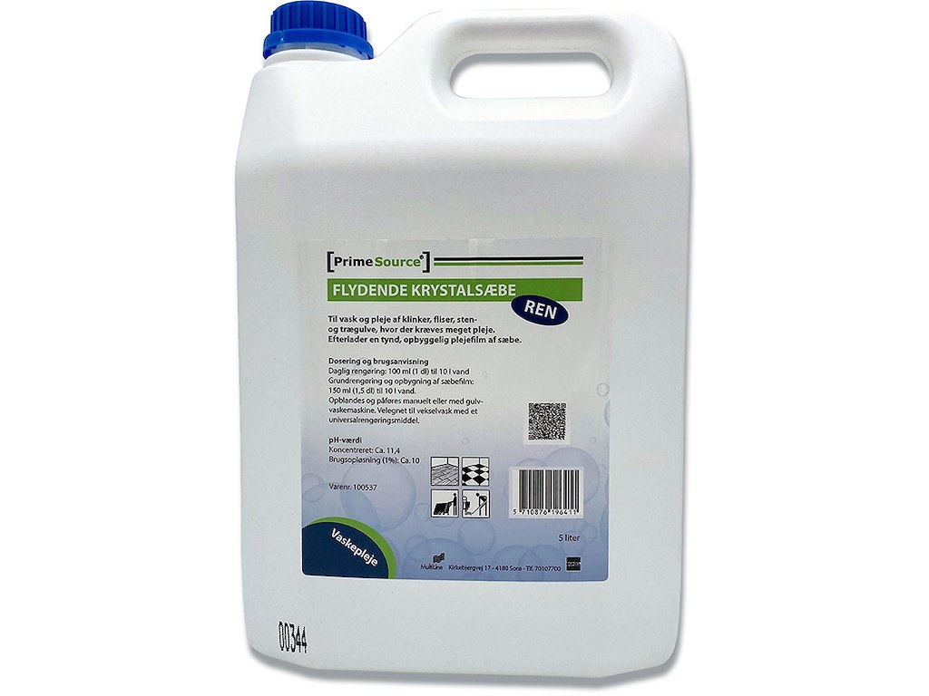 Vaskepleje, Flydende Krystalsæbe, 3x5 liter, Prime Source Ren