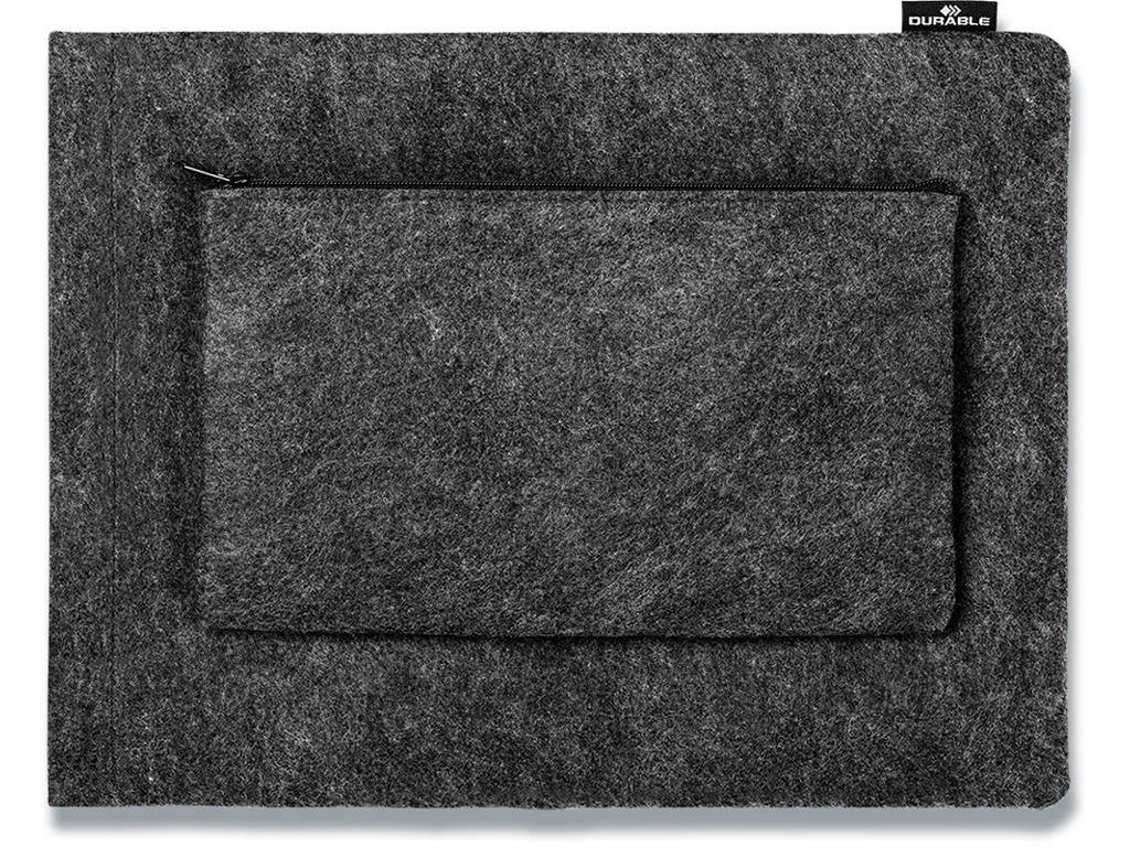 Sleeve, 13'' Laptops Notebooks, PET-filt, Mørkegrå, Durable EFFECT MultiBag