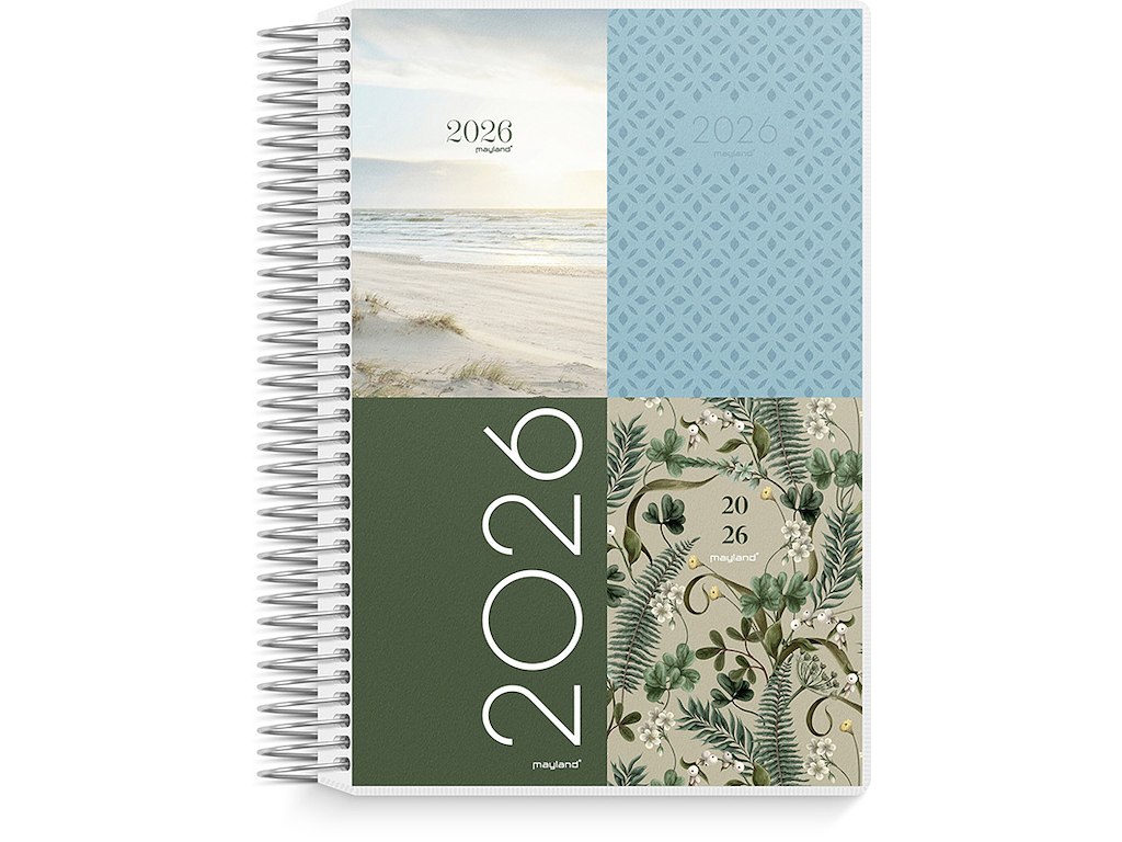 Kalender, 2026, Dag, 4 illustrationer, 1 dag pr. side, Mayland
