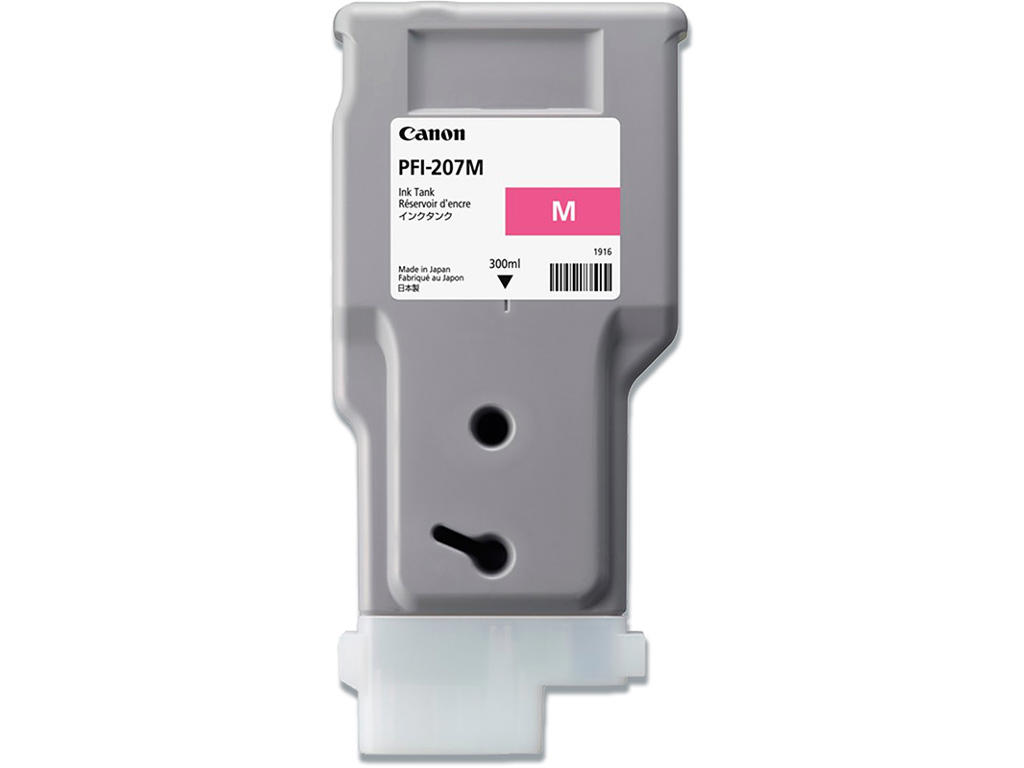 Blækpatron, 1 stk, Magenta-rød, 300 ml, Canon PFI-207M